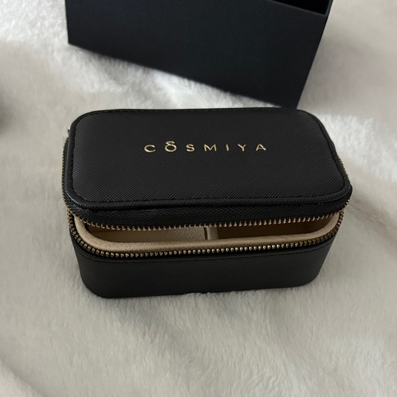 Jewelry - Cosmiya Black Jewelry Case with Gold Accents